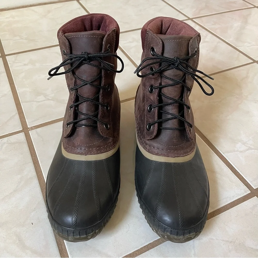 SOREL Men's Cheyanne II Waterproof Insulated Winter Boot in Brown and Black
